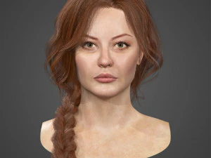 Low Poly Real-Time HairCards for games 3D Model