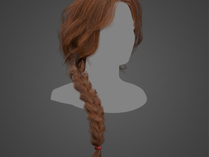 Low Poly Real-Time HairCards for games Model 3D