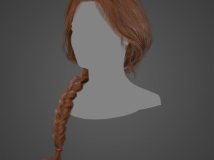 Low Poly Real-Time HairCards for games Model 3D