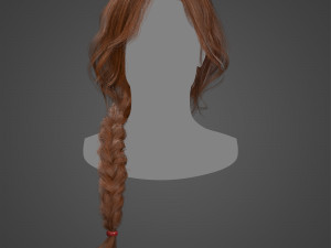 Low Poly Real-Time HairCards for games Model 3D