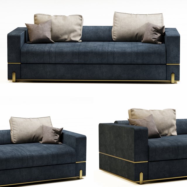 juliettes italian sofa 3D Model .c4d .max .obj .3ds .fbx .stl .blend 