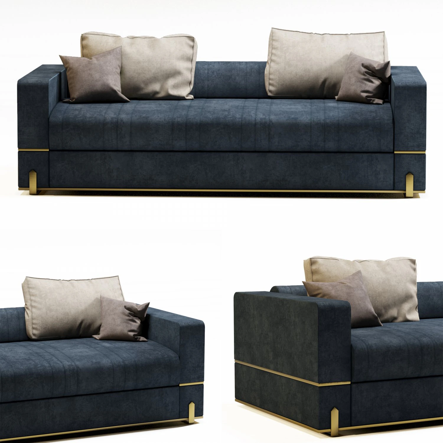 juliettes italian sofa 3D Model .c4d .max .obj .3ds .fbx .stl .blend 
