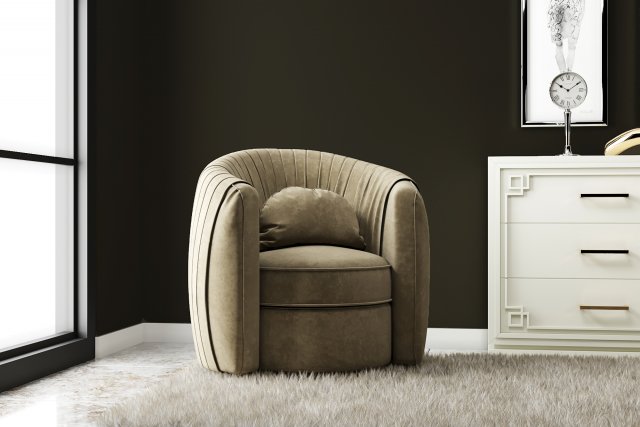 taupe pleated swivel accent chair 3Dモデル .c4d .max .obj .3ds .fbx .stl .blend 