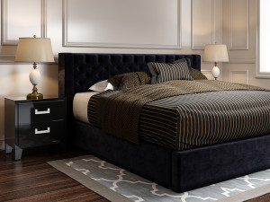 alana upholstered bed 3D Model