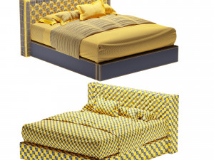 alana upholstered bed Modelo 3D