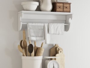 kitchen decor set 01 3D Модель