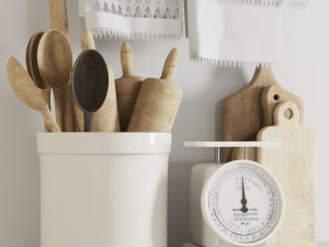 kitchen decor set 01 3D Модель