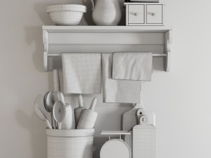 kitchen decor set 01 3D Модель