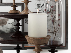 3dasset nuage woodwork decorative Model 3D