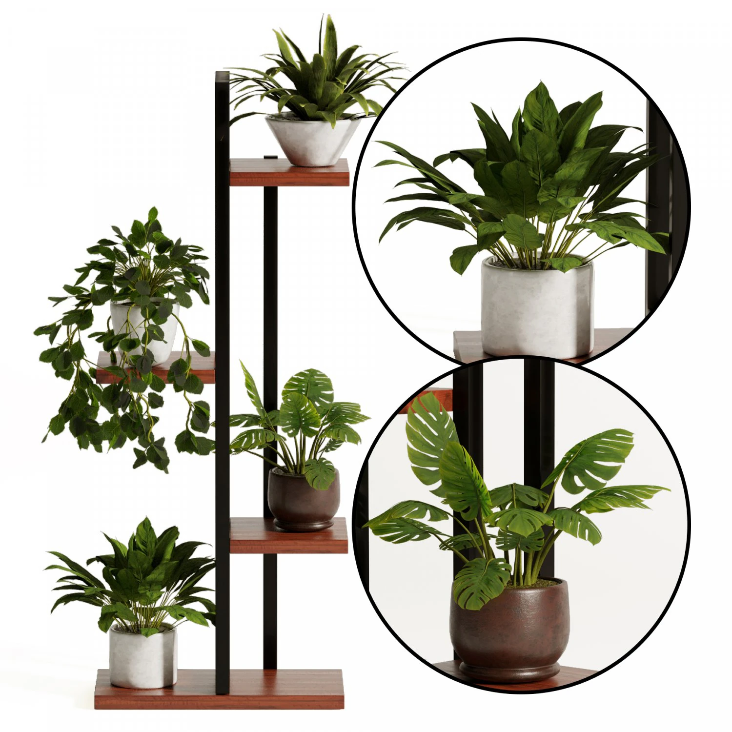 plant stand flower pot 3D Model .c4d .max .obj .3ds .fbx .stl .blend 