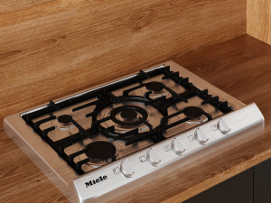 modern kitchen with island 3D Model