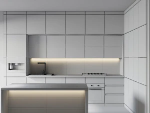 modern kitchen with island 3D Model