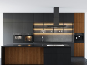 modern kitchen with island 003 Modelo 3D