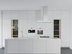 white modern kitchen 3D Model