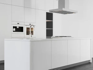 white modern kitchen 3D Model