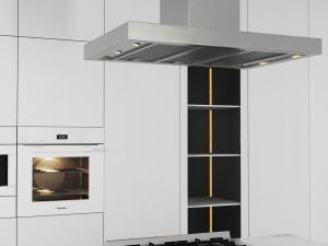 white modern kitchen Modello 3D