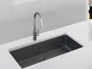 white modern kitchen Modello 3D