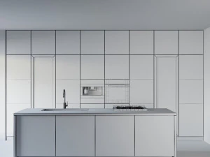 white modern kitchen 3D Model