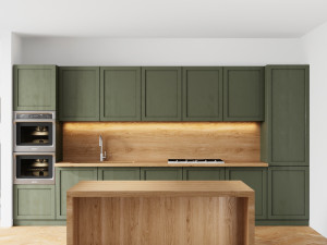 greenkitchenwithisland 3D Model