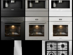 cole&ccedil;&atilde;o de eletrodom&eacute;sticos de cozinha miele Modelo 3D