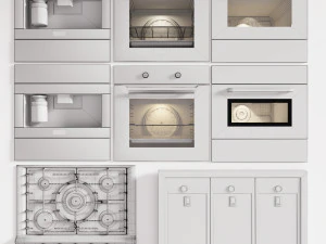 cole&ccedil;&atilde;o de eletrodom&eacute;sticos de cozinha miele Modelo 3D