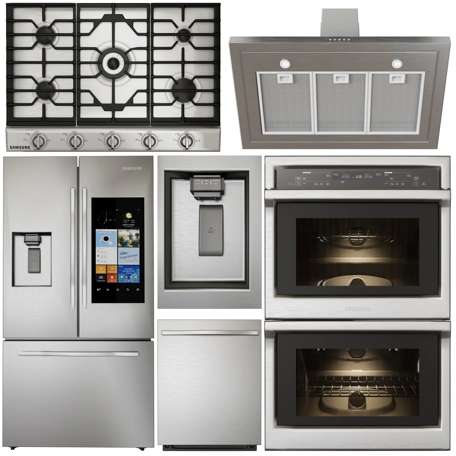 samsung appliances collection 3D Model .c4d .max .obj .3ds .fbx .stl .blend 