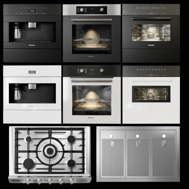 miele kitchen appliances 3D Модель .c4d .max .obj .3ds .fbx .stl .blend 