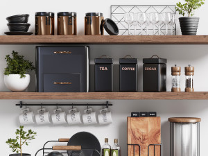 next kitchen accessories shelf 3D Model