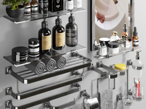 stainless steel hardware bathroom Modelo 3D