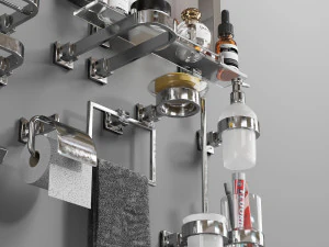 stainless steel hardware bathroom 3D Model