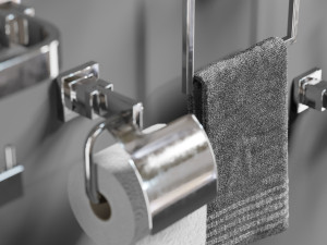stainless steel hardware bathroom Model 3D