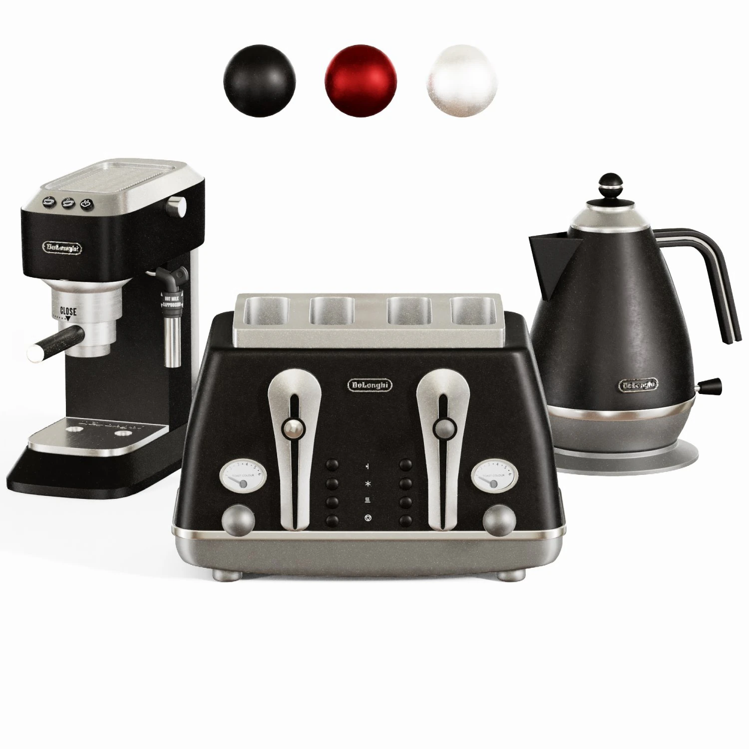 delongi kitchen appliance set 3D Model .c4d .max .obj .3ds .fbx .stl .blend 