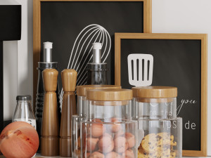 kitchen shelf accessories 3D Модель