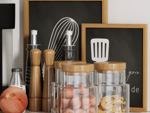 acess&oacute;rios de prateleira de cozinha Modelo 3D