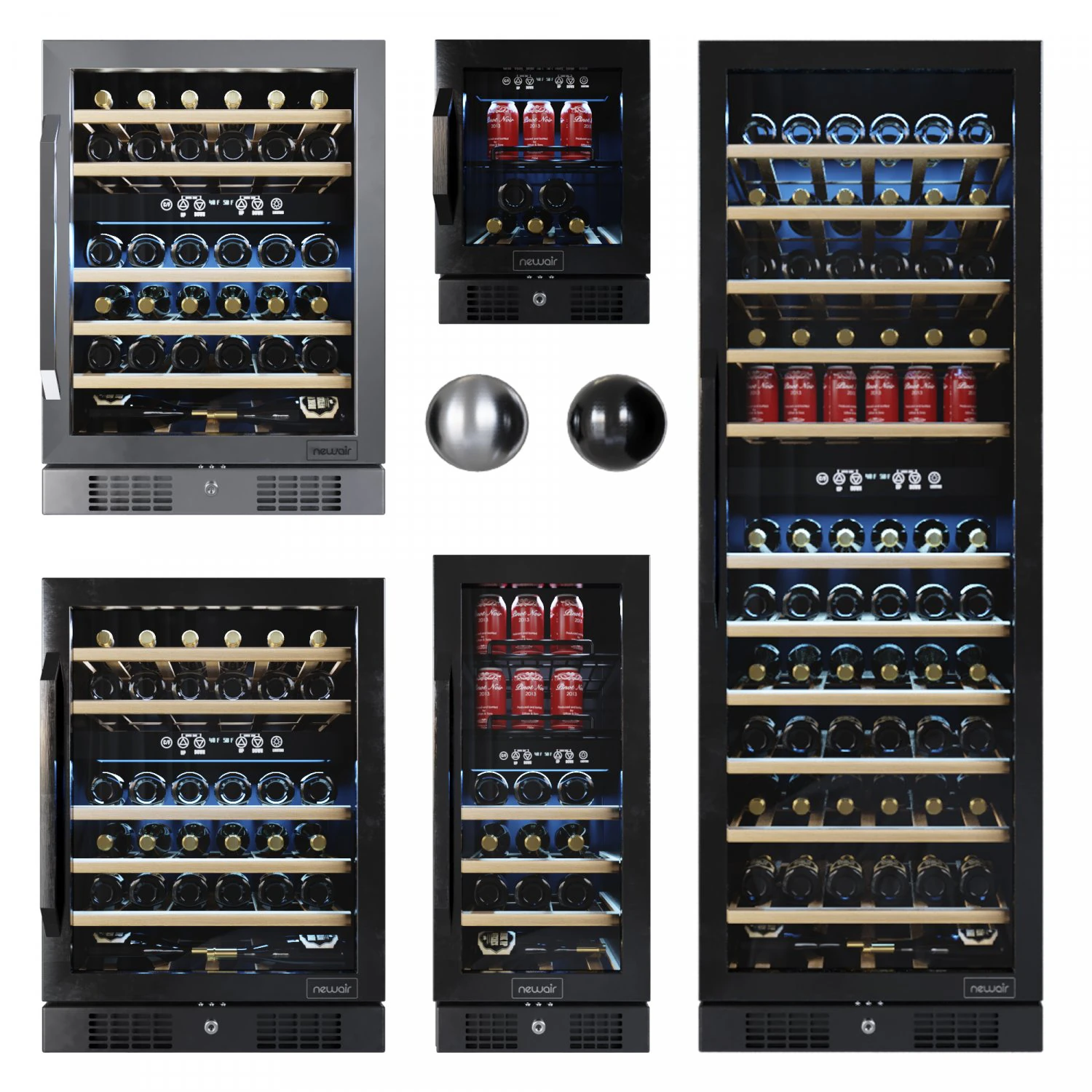 newair wine cooler cabinet 3D Model .c4d .max .obj .3ds .fbx .stl .blend