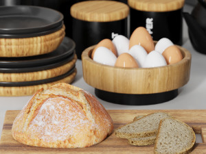 kitchen shelf decorative 003 Modelo 3D
