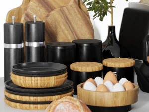 kitchen shelf decorative 003 3D Model