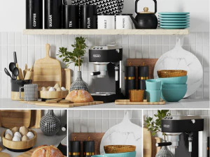 mensola da cucina decorativa 002 Modello 3D