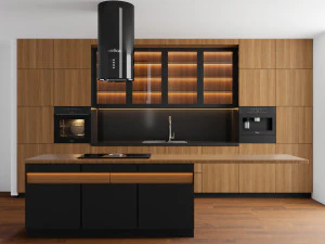 modern kitchen with island 004 3D Model