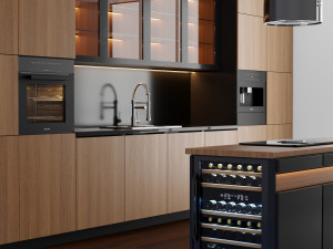 modern kitchen with island 004 Modello 3D