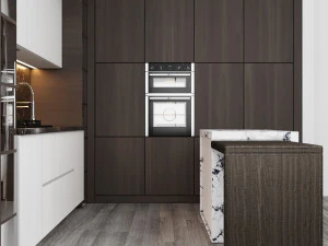 modern kitchen with island 006 3D Model