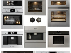 appliance collection bosch neff miele 3D Model