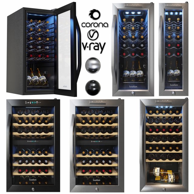 ivation wine coolers 3D 模型 .c4d .max .obj .3ds .fbx .stl .blend 