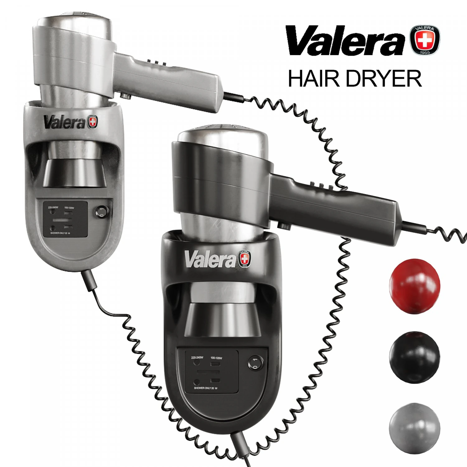 valera hair dryer 3D Model .c4d .max .obj .3ds .fbx .stl .blend