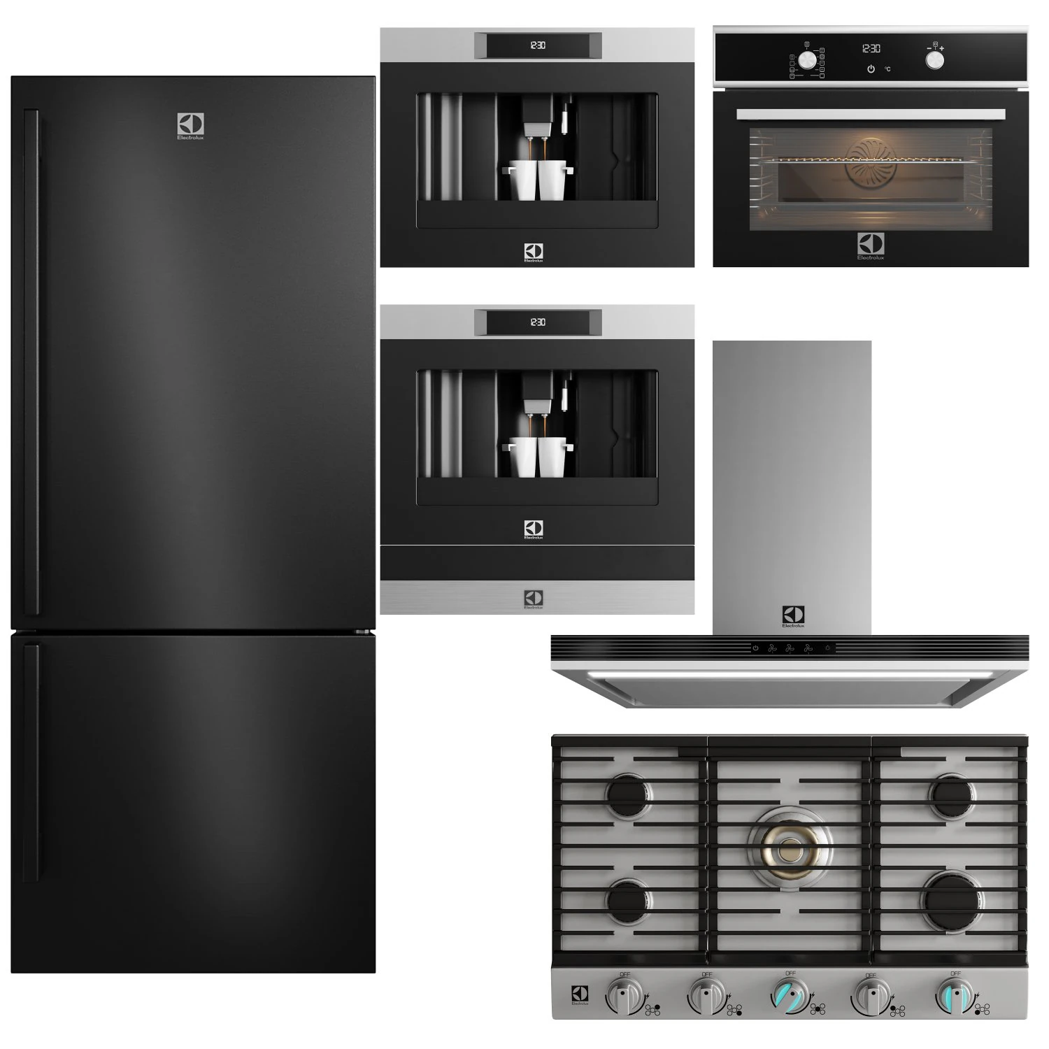 electrolux appliance collection 3D Model .c4d .max .obj .3ds .fbx .stl .blend