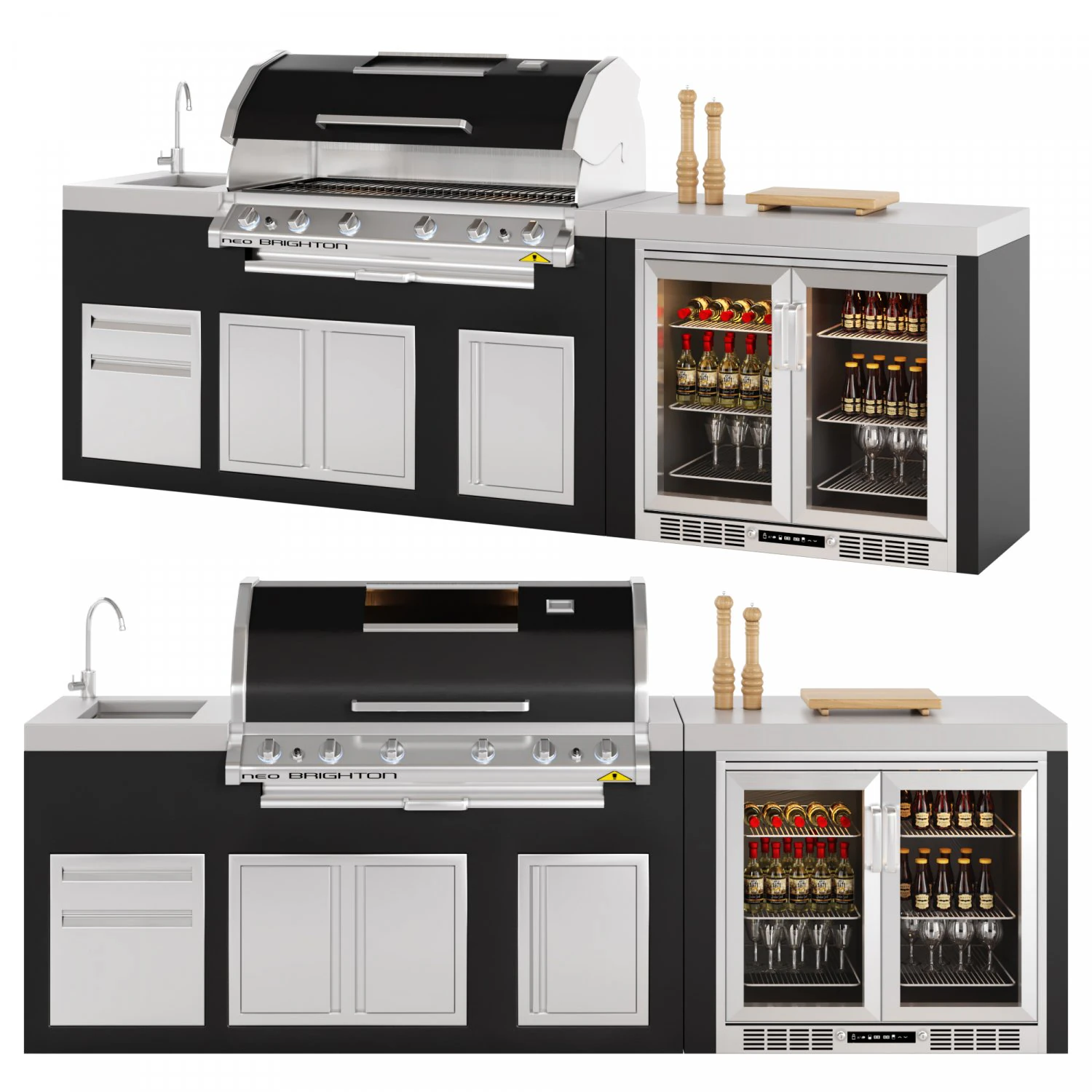 neo outdoor kitchen 3D Model .c4d .max .obj .3ds .fbx .stl .blend