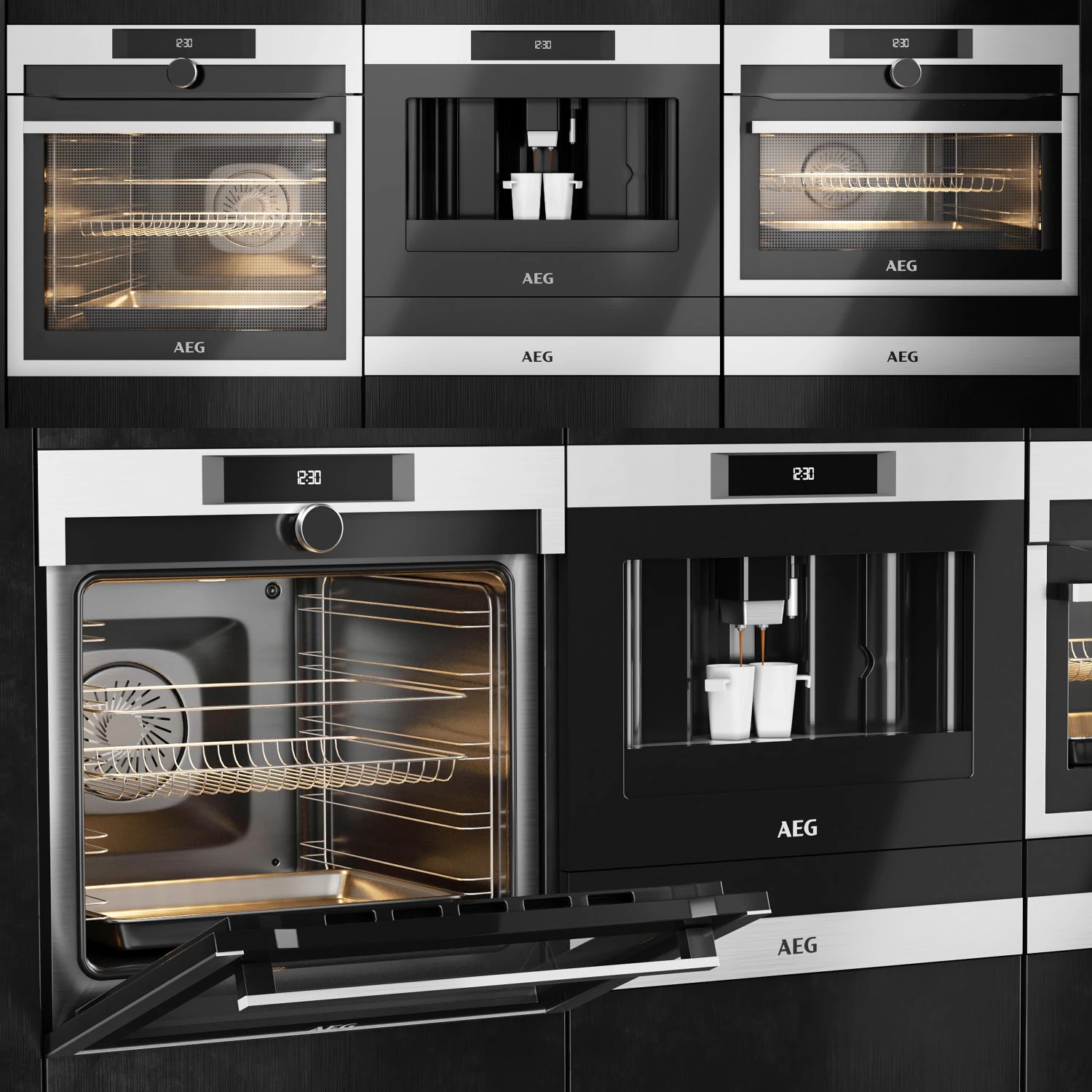 aeg appliance collection 3D Model .c4d .max .obj .3ds .fbx .stl .blend