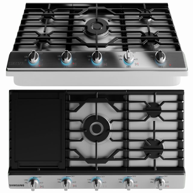 samsung gas hob 3D Модель .c4d .max .obj .3ds .fbx .stl .blend 