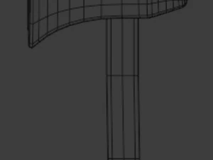 hacha pocos pol&iacute;gonos Modelo 3D