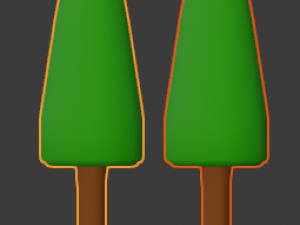low polygon pine Modelo 3D